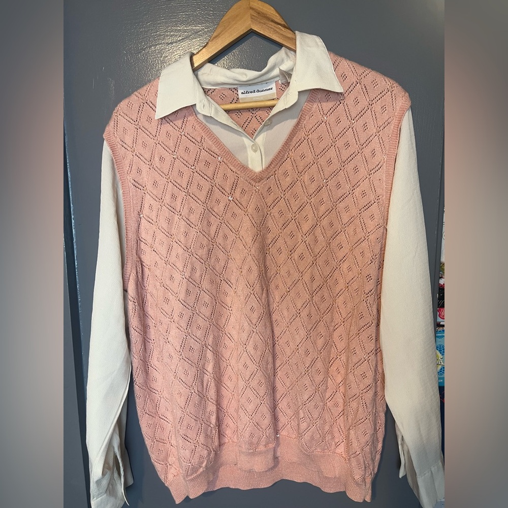Alfred Dunner Plus Size Peach Knit Sweater Womens Size 1X
